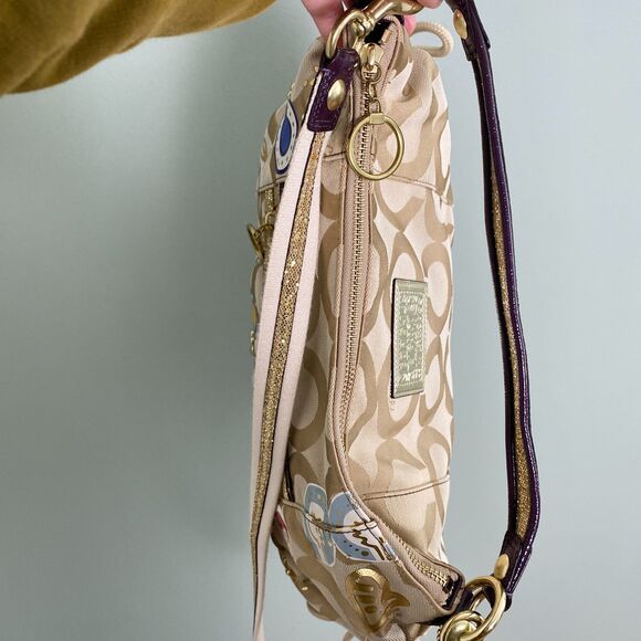 Coach Poppy Jazzy Bag Purse Signature C Canvas Graffiti Shoulder Crossbody 15311 - Picture 10 of 16